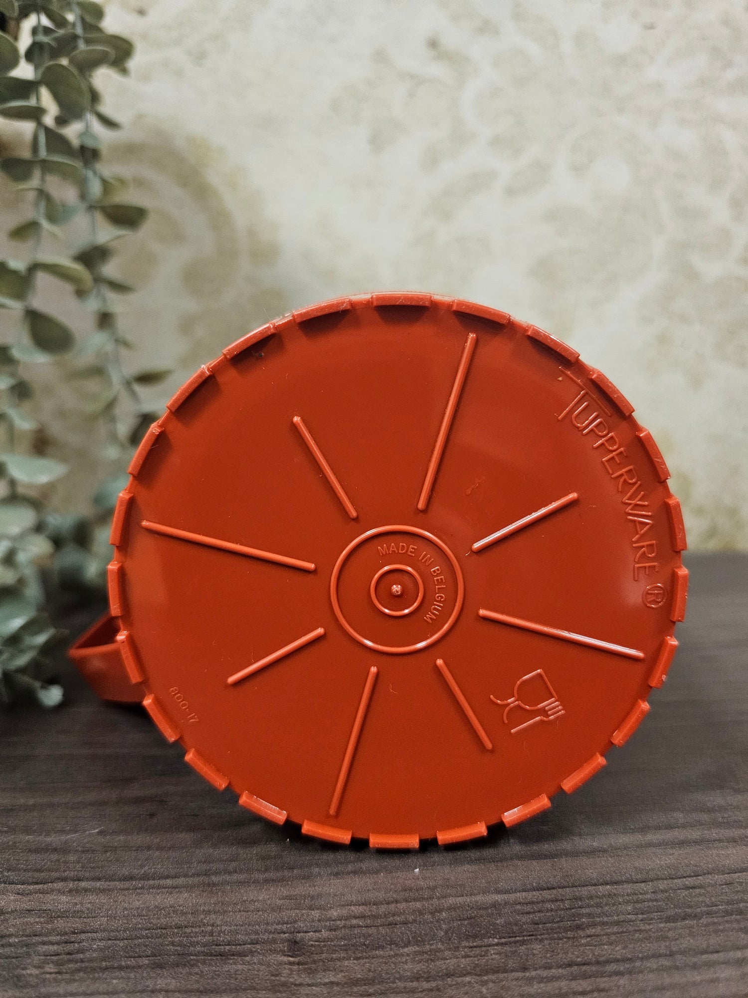 Tupperware kan 2 liter roestbruin