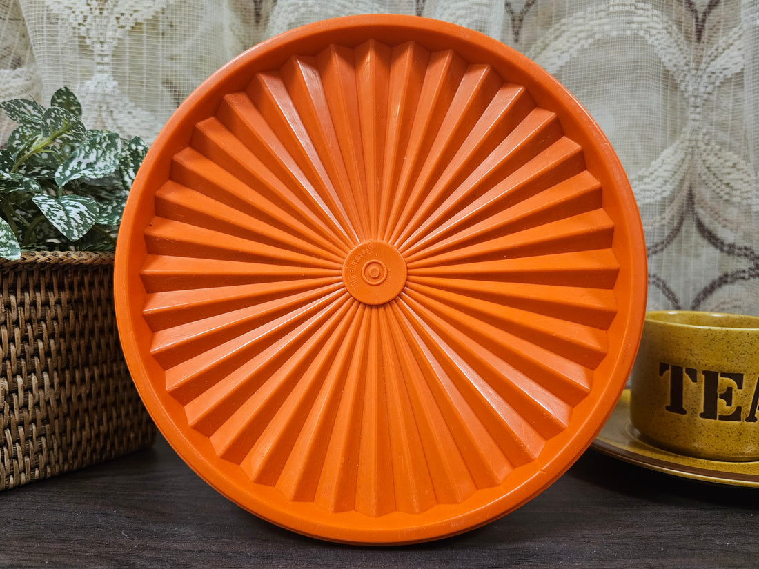 Tupperware oranje koektrommel
