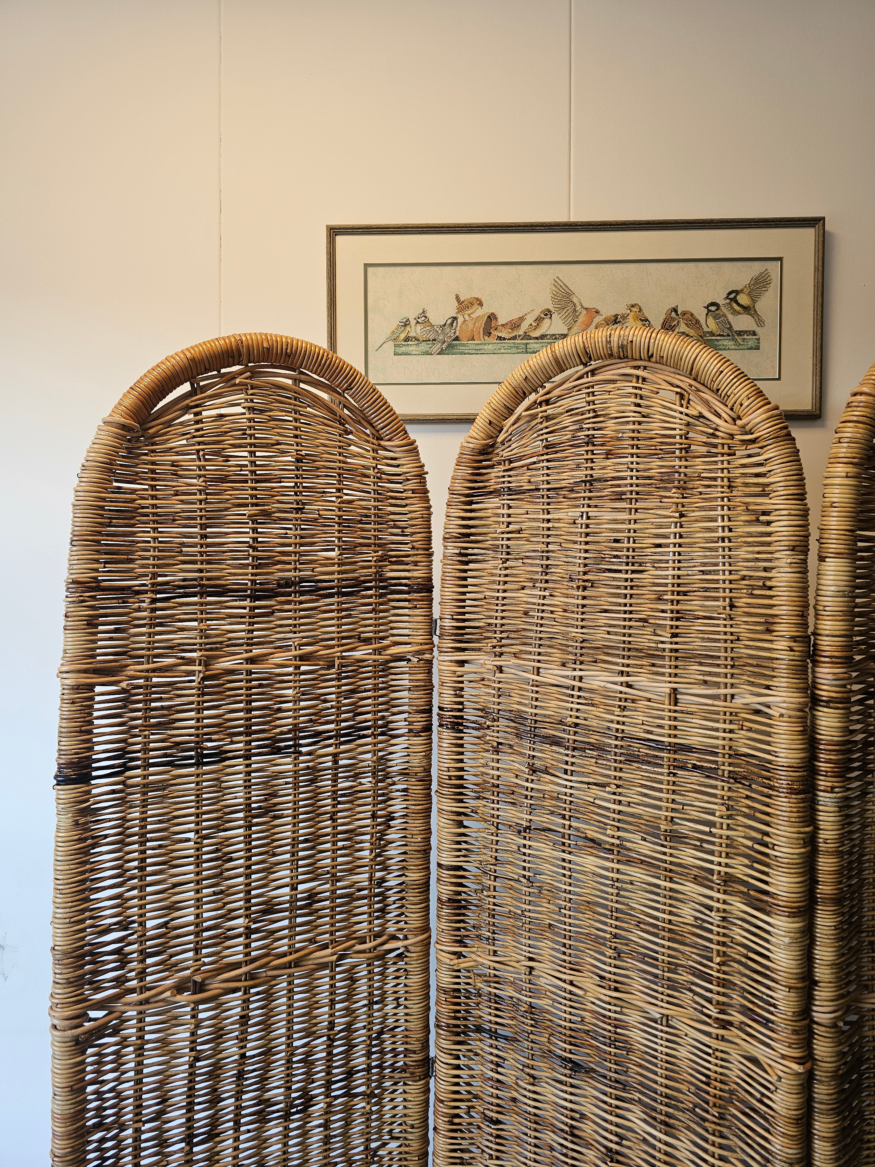 Rotan vintage  kamerscherm roomdivider