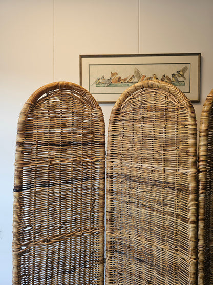Rotan vintage  kamerscherm roomdivider