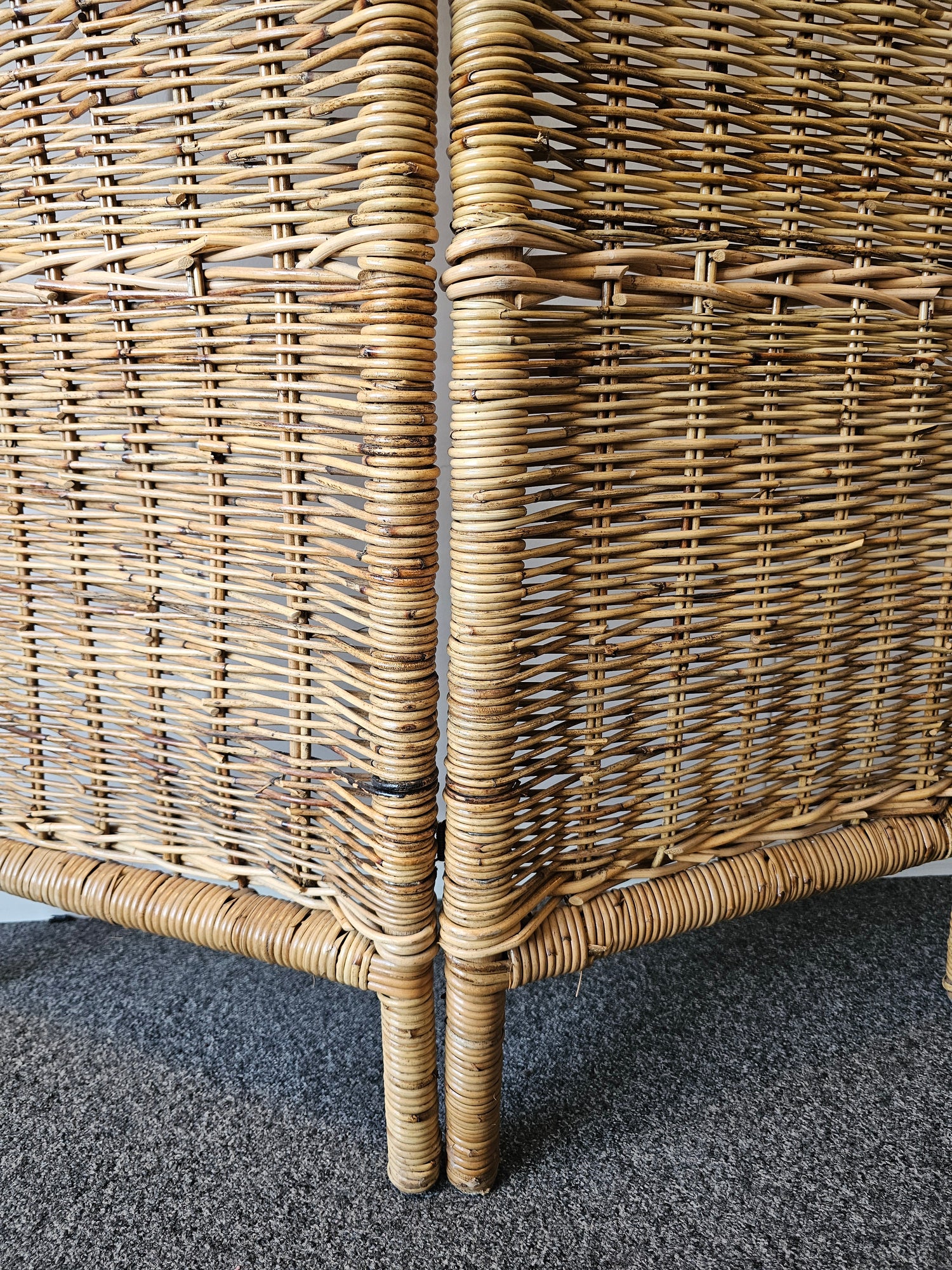 Rotan vintage  kamerscherm roomdivider