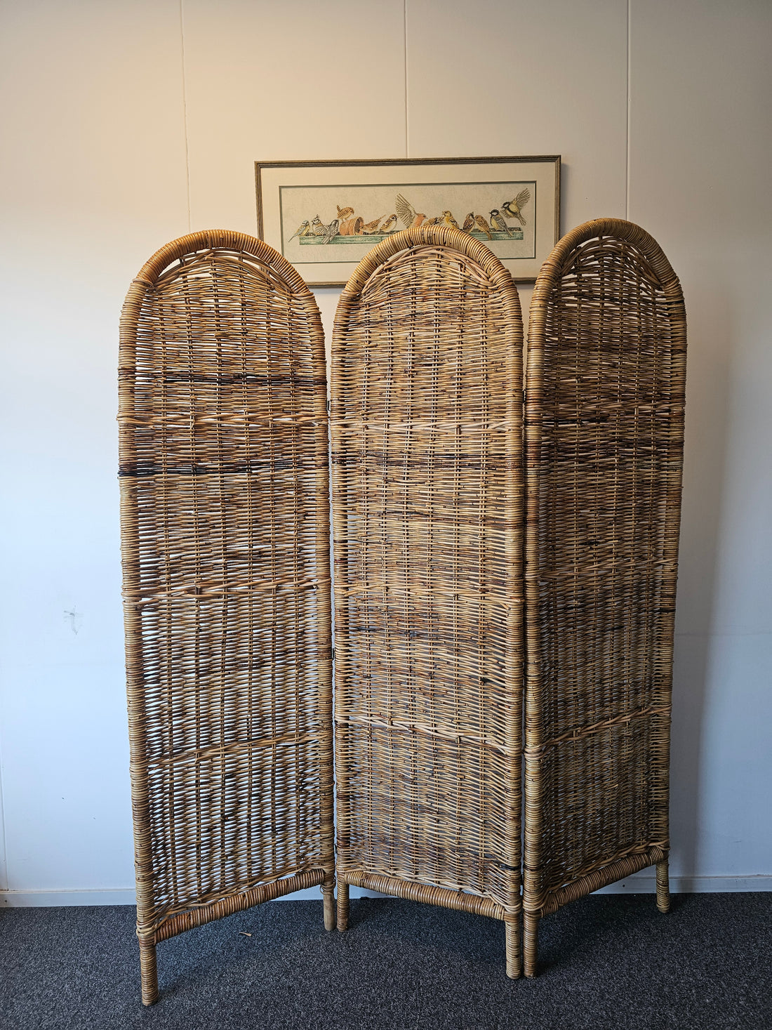 Rotan vintage  kamerscherm roomdivider