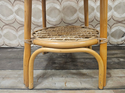 Vintage rotan ronde tafel 56 cm