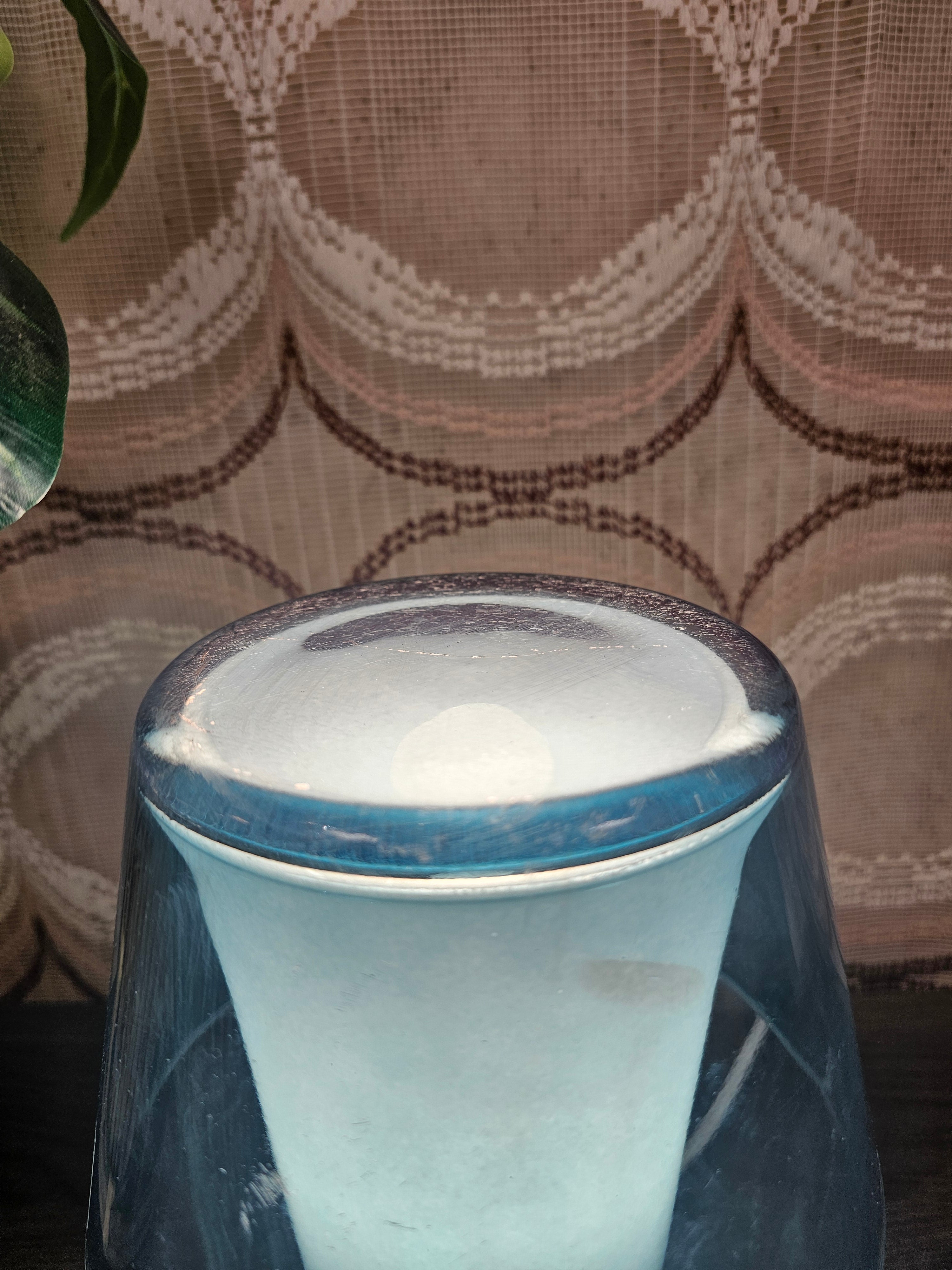 Ikea Gavik glazen blauwe lamp