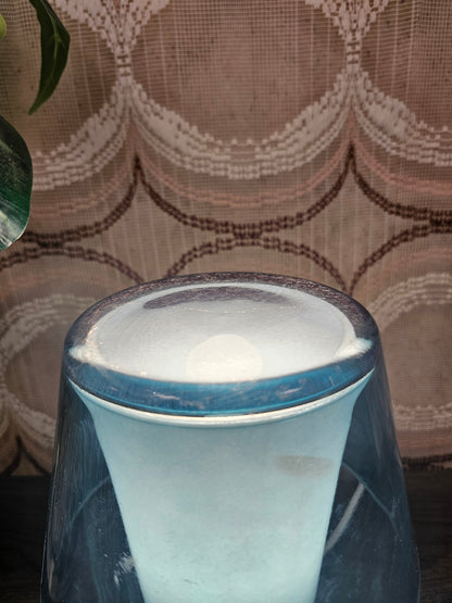Ikea Gavik glazen blauwe lamp