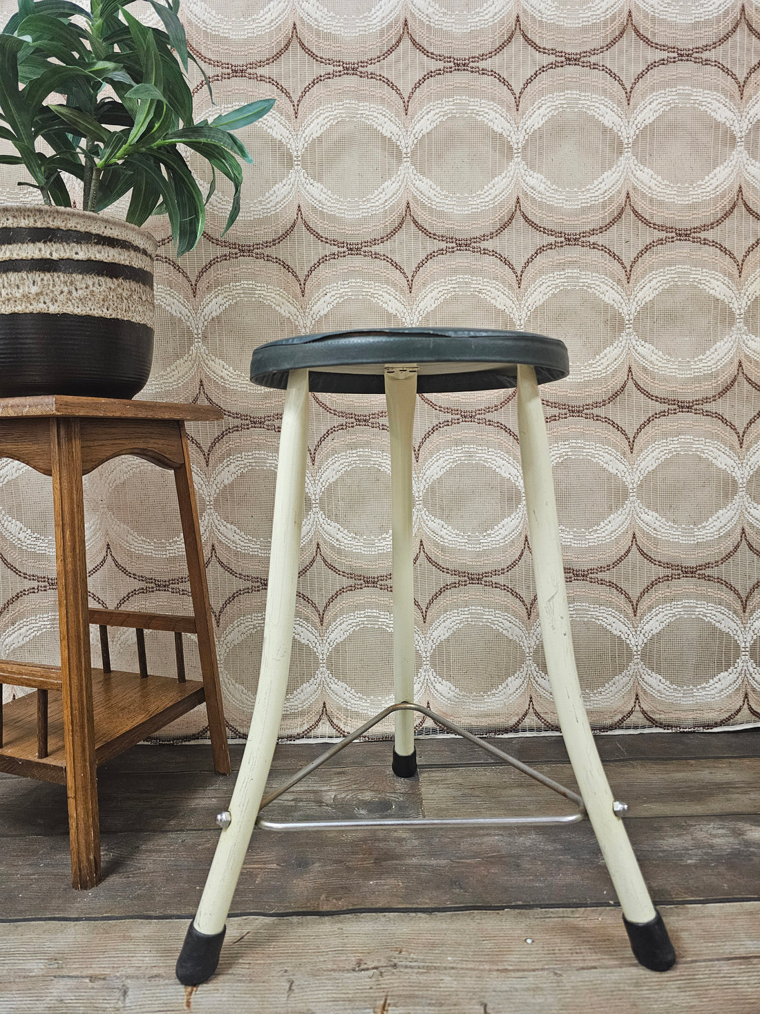 Brabantia metalen kruk groen - wit