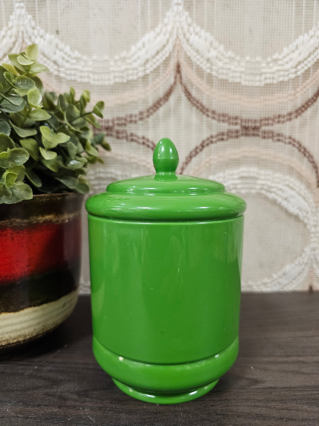 W. Germany groene kunststof voorraadpot