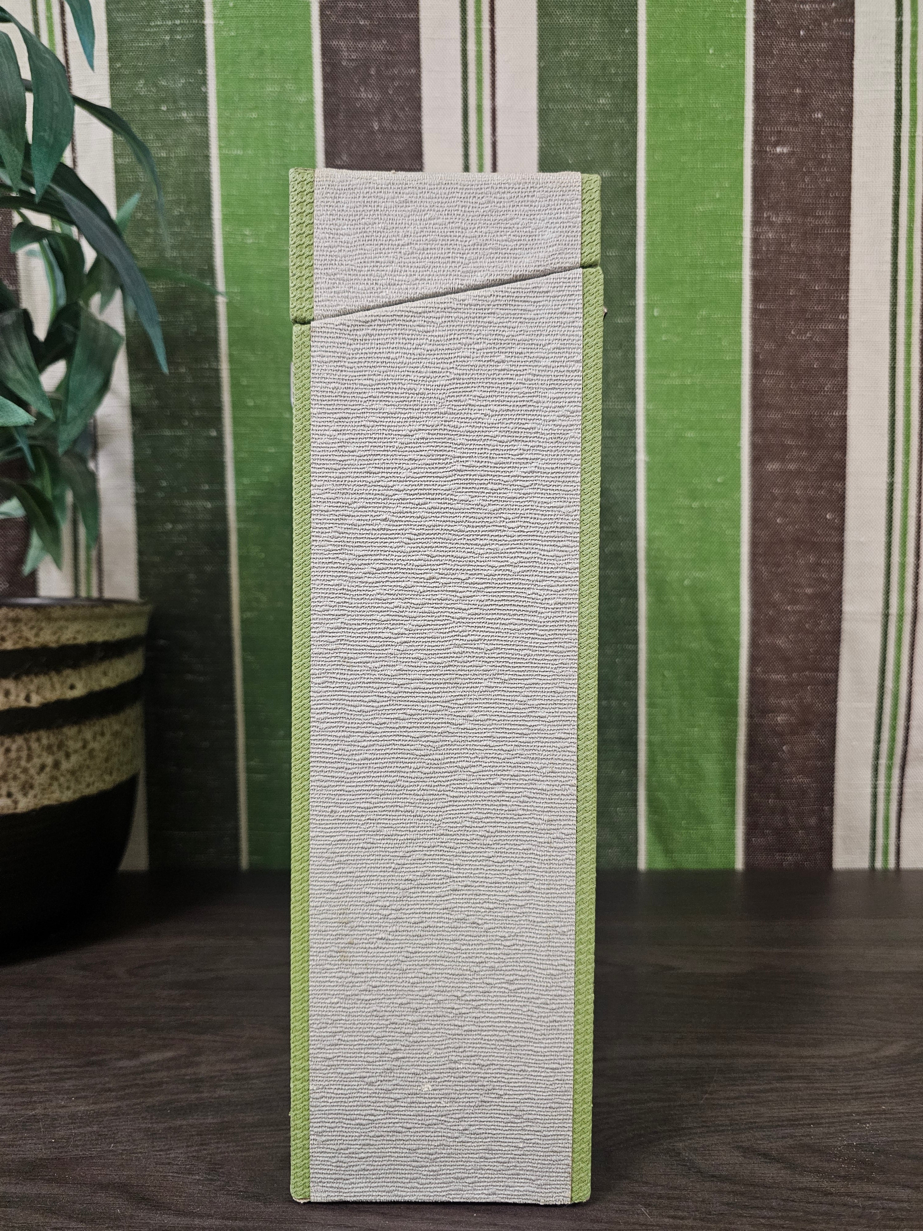 Lp platenkoffer koffer groen met grijs