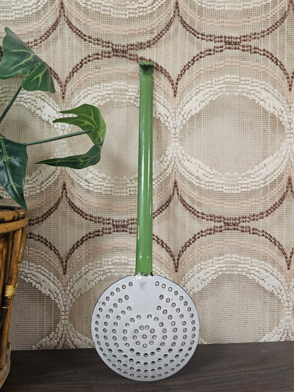 Emaille schuimspaan reseda groen