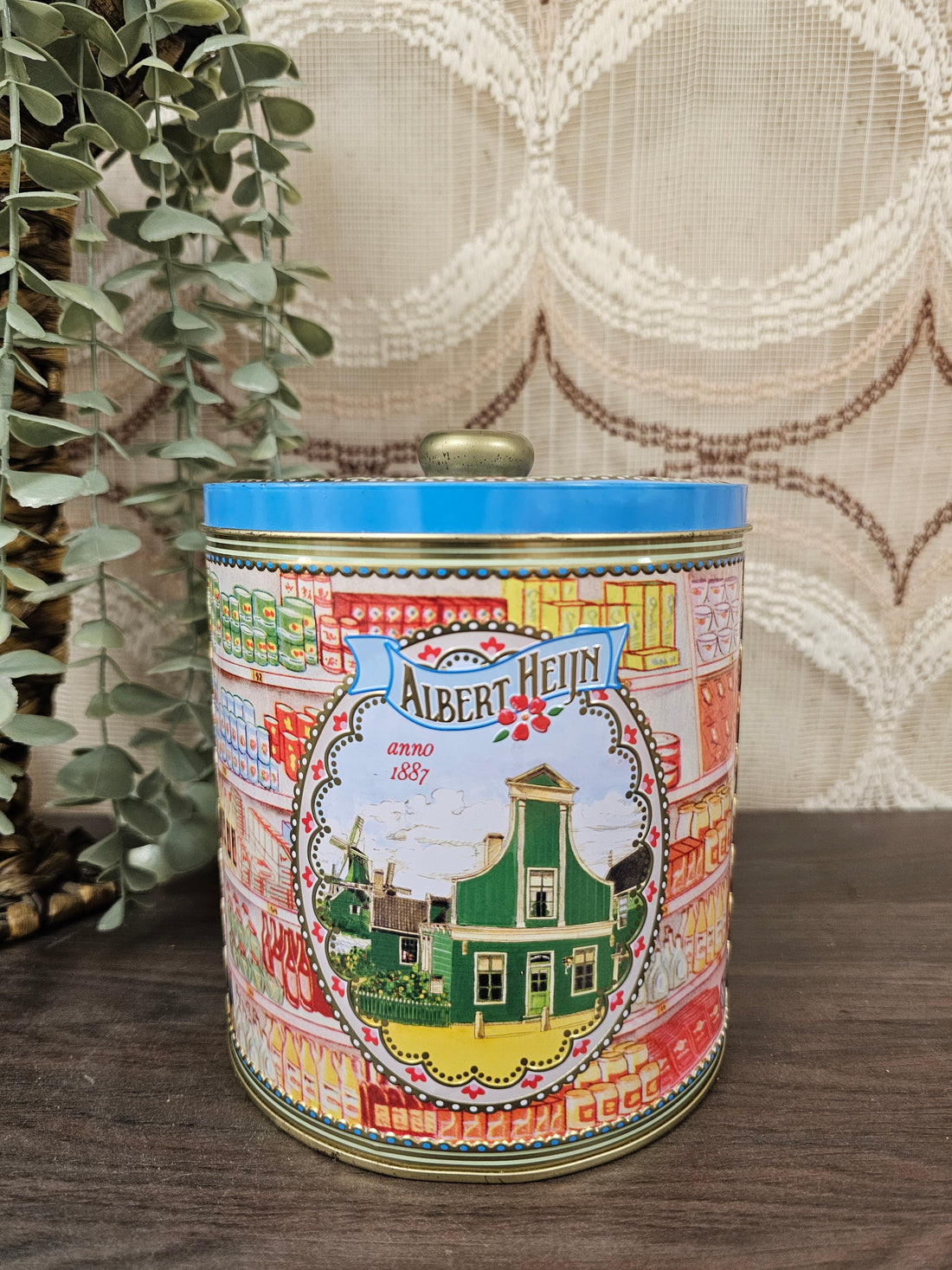 Albert Heijn blauw blik nostalgisch