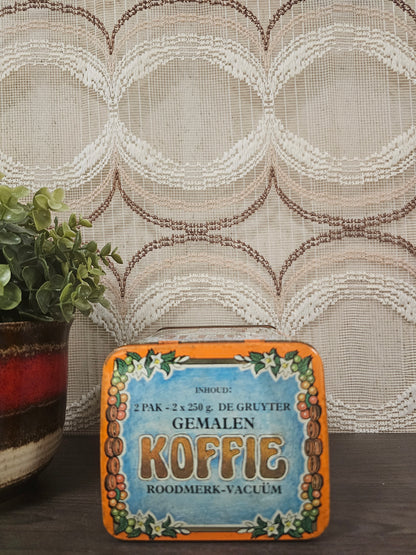 Vintage De Gruyter koffieblik oranje – 2x 250 gram