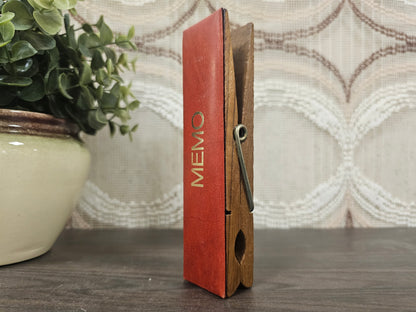 Memo houten bureau knijper
