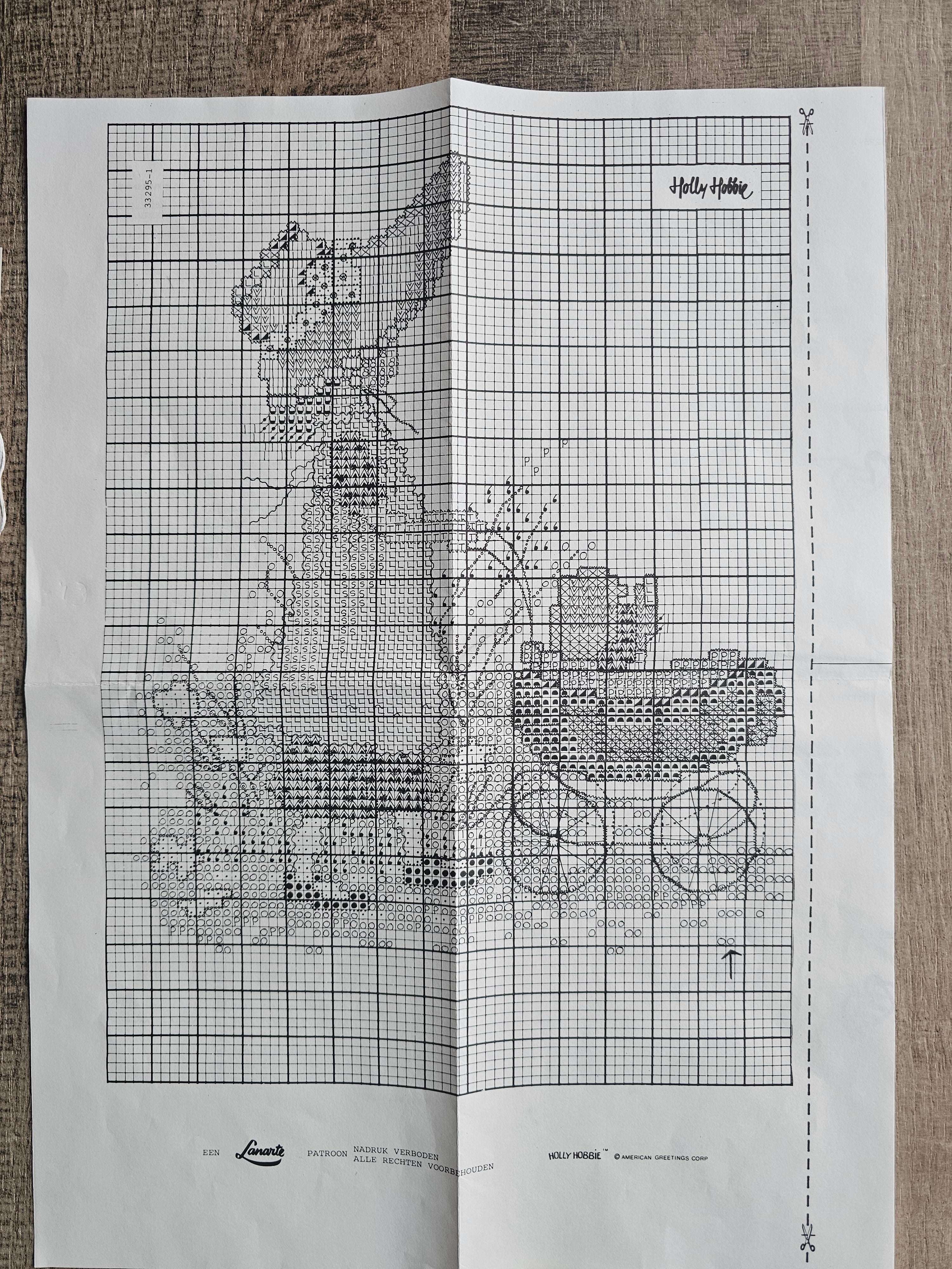 Lanarte borduurpakket Holly Hobbie meisje met kinderwagen