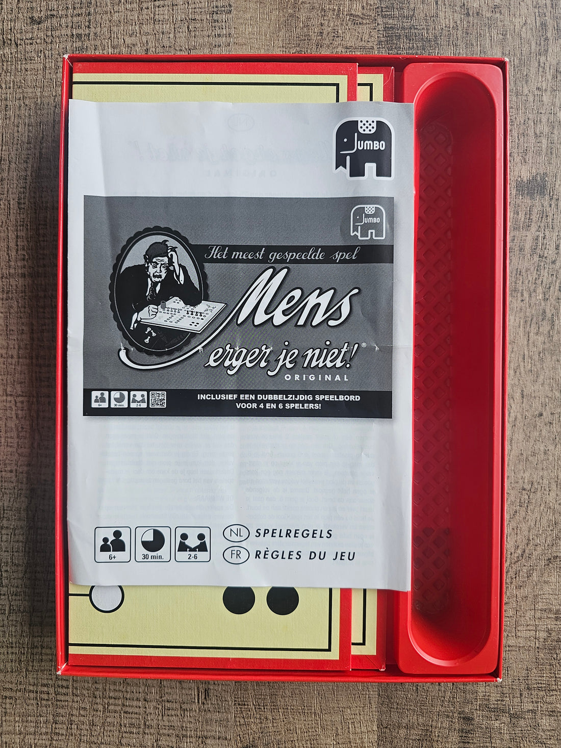 Jumbo Mens erger je niet houten pionnen