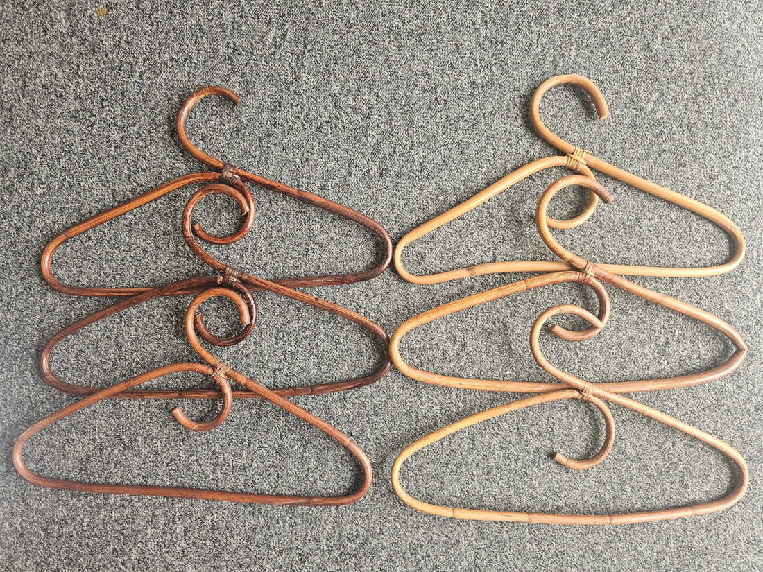 Rotan bamboe vintage kledinghanger