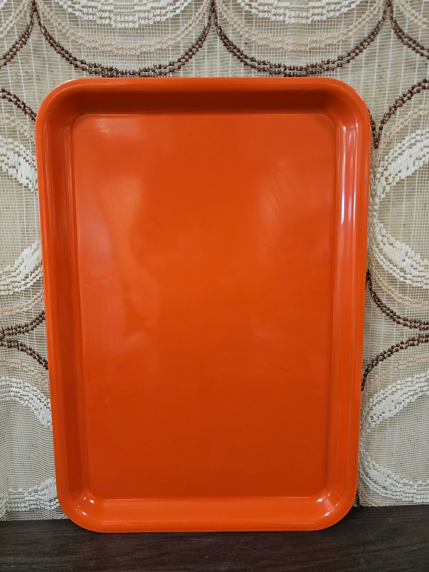 Vintage oranje dienblad 45 x 31 cm