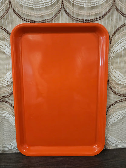 Vintage oranje dienblad 45 x 31 cm