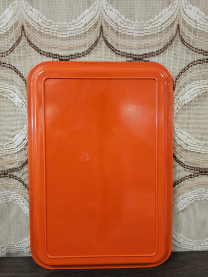 Vintage oranje dienblad 45 x 31 cm