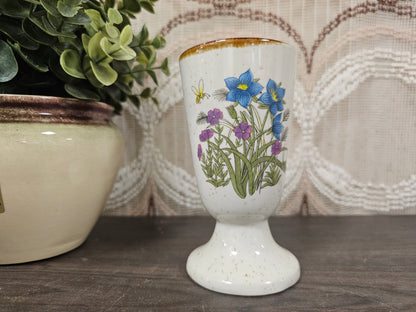 Wildflower hoge koffiebeker blauwe bloemen