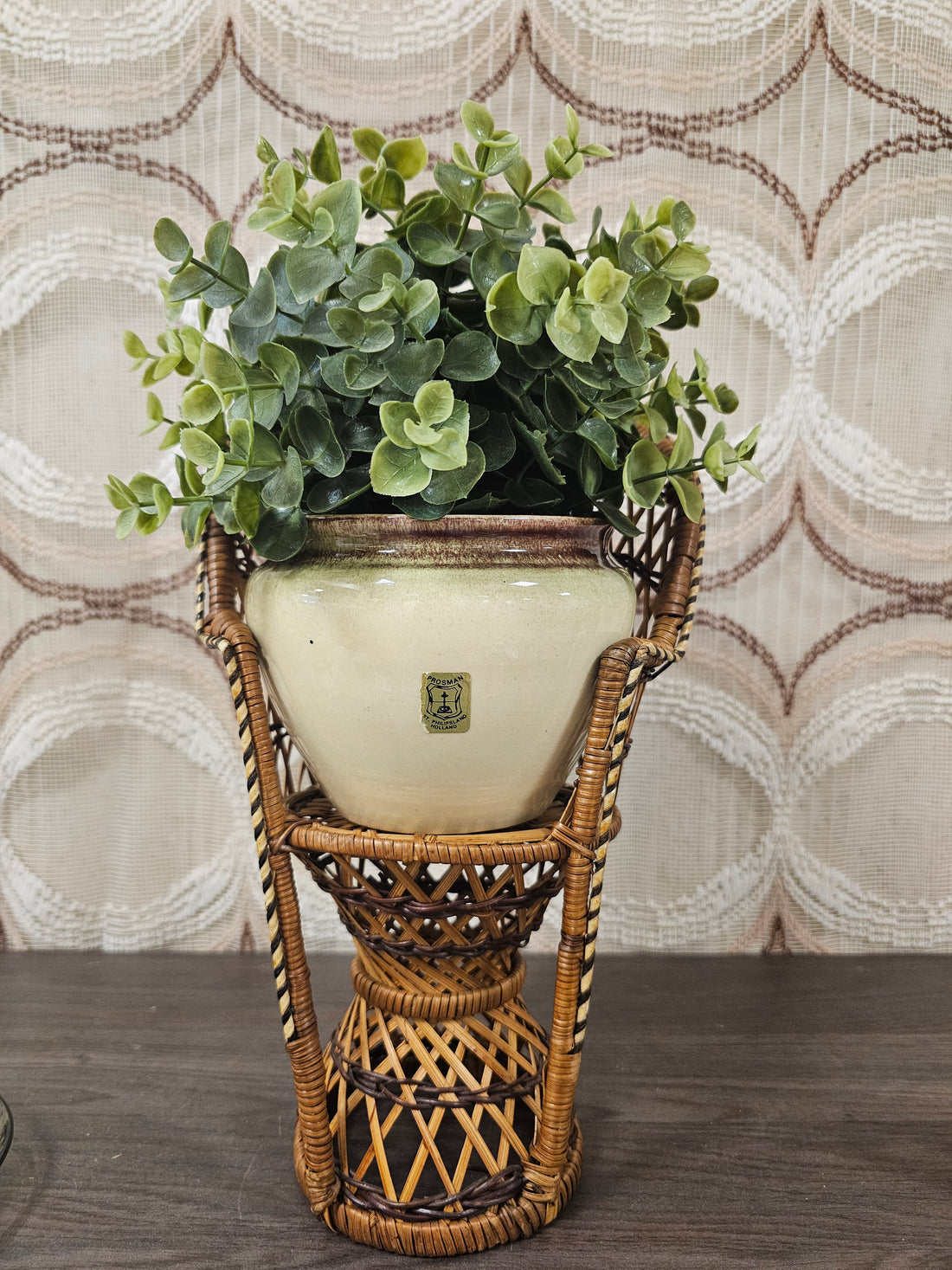 Pauwenstoel rotan poppenstoel 31 cm