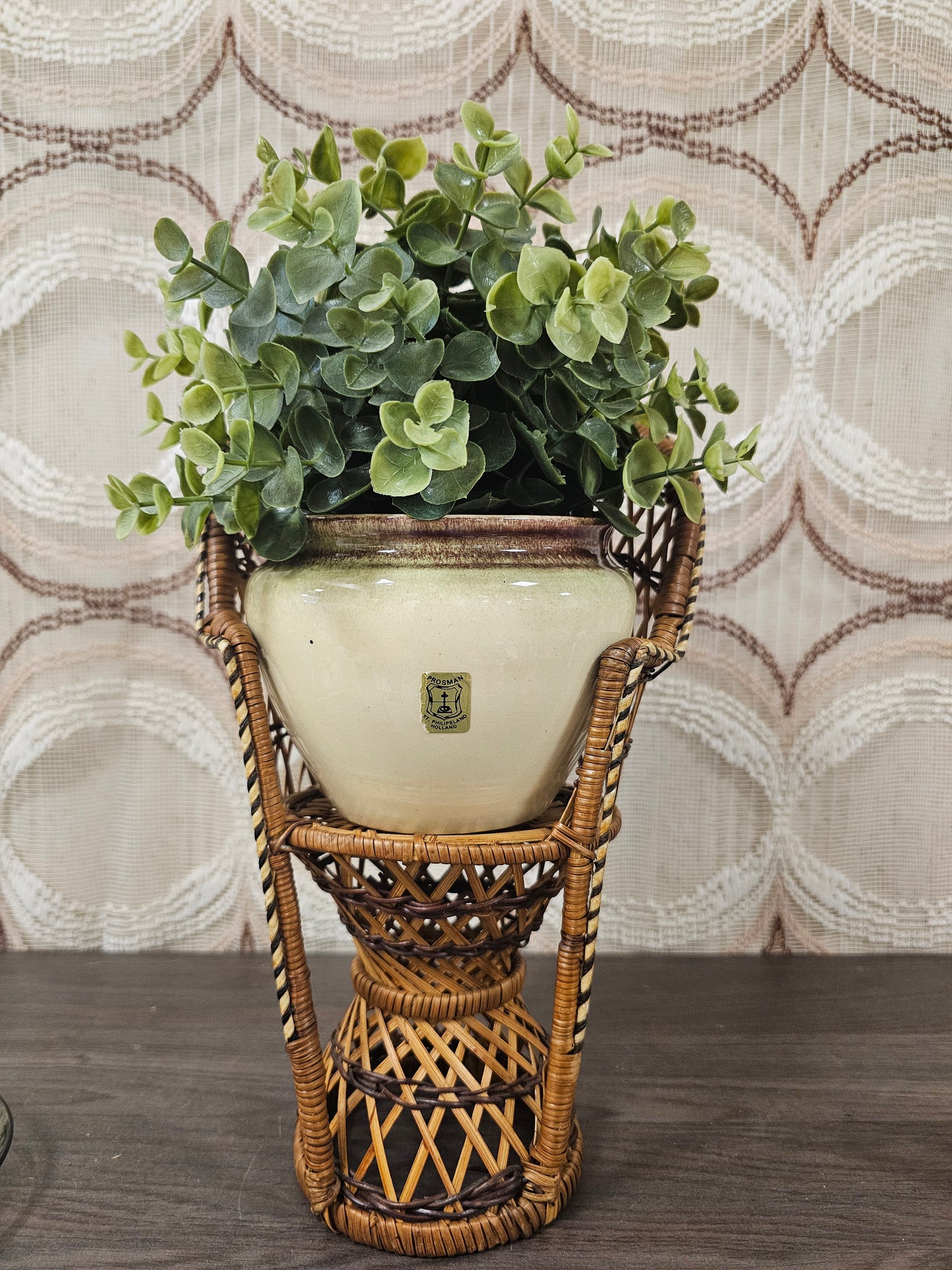 Pauwenstoel rotan poppenstoel 31 cm