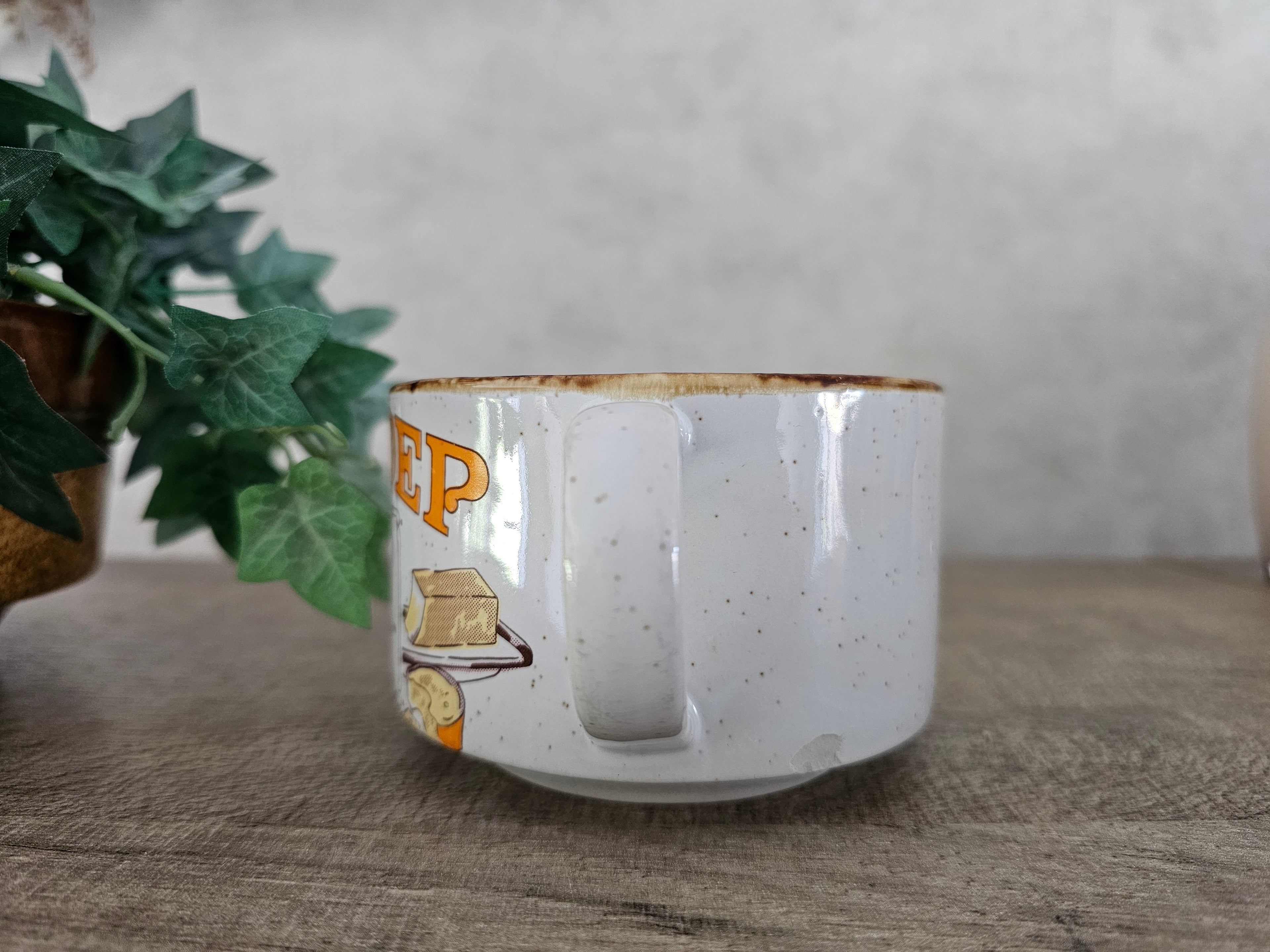 Vintage soepkom Uiensoep met recept