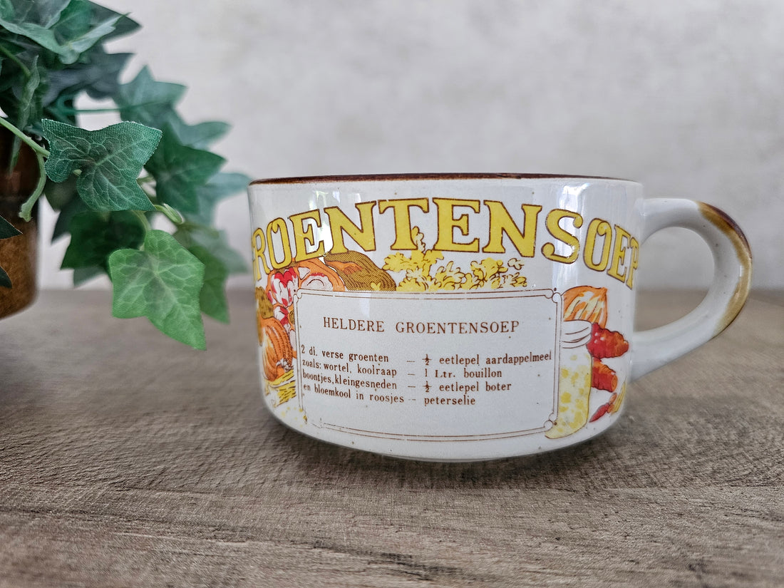 Soepkom met recept groentesoep