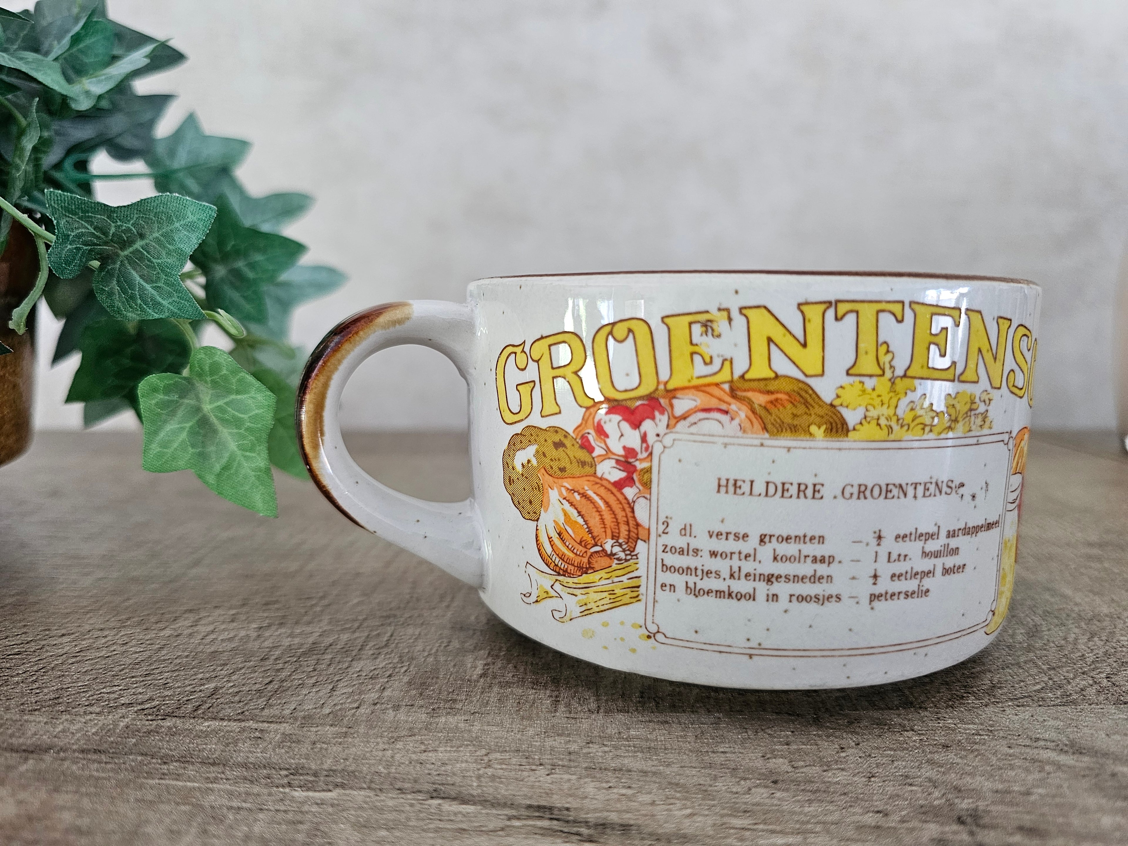 Soepkom met recept groentesoep