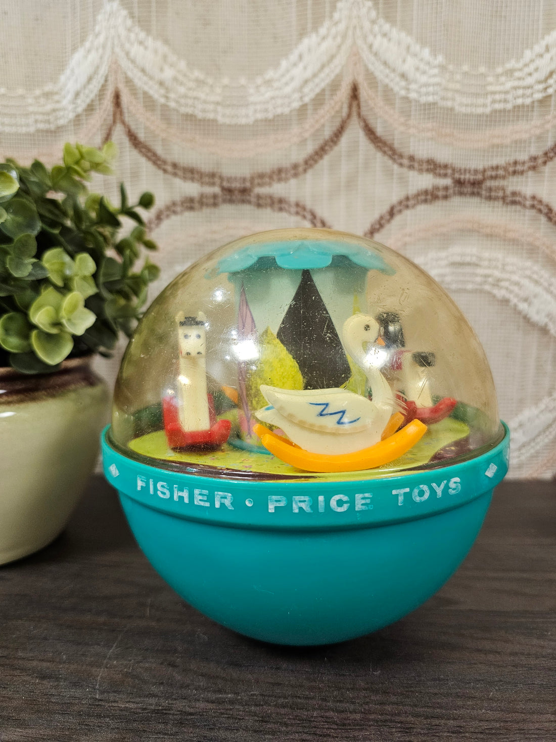 Vintage speelgoed Fisher price roly poly chime bal