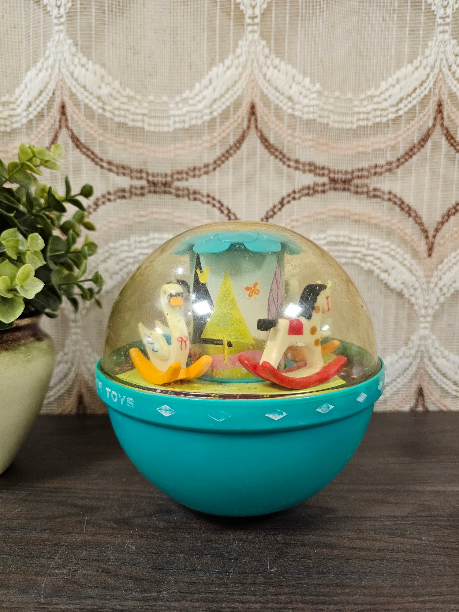 Vintage speelgoed Fisher price roly poly chime bal