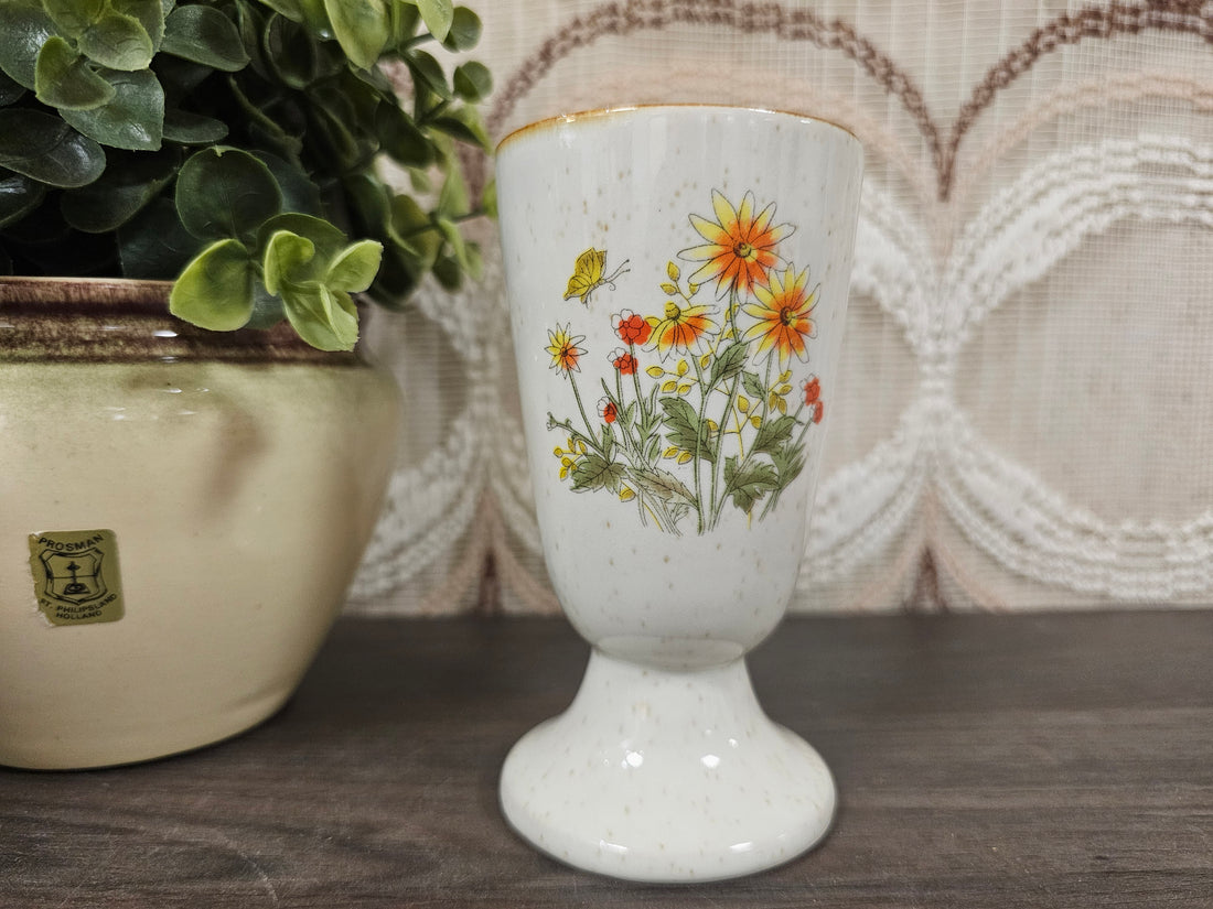 Wildflower hoge koffiebeker oranje bloemen