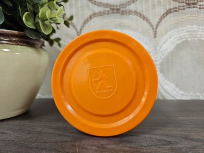 Vintage Arcopal France rookglas voorraadpot met deksel