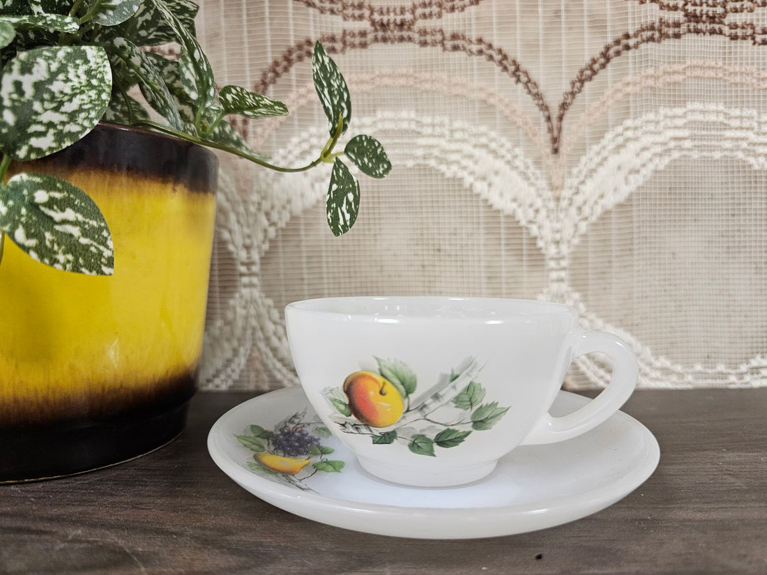 Arcopal Fruit de France kop en schotel "appel"