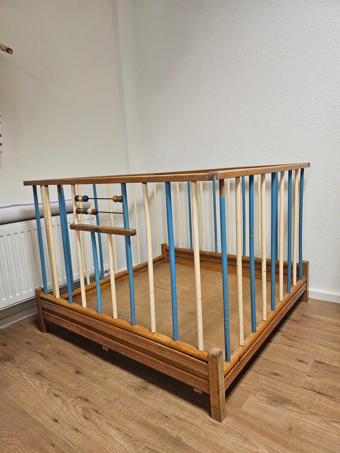 Vintage Kibofa houten box jaren 70 | Inklapbaar met kralenframe