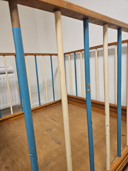 Vintage Kibofa houten box jaren 70 | Inklapbaar met kralenframe