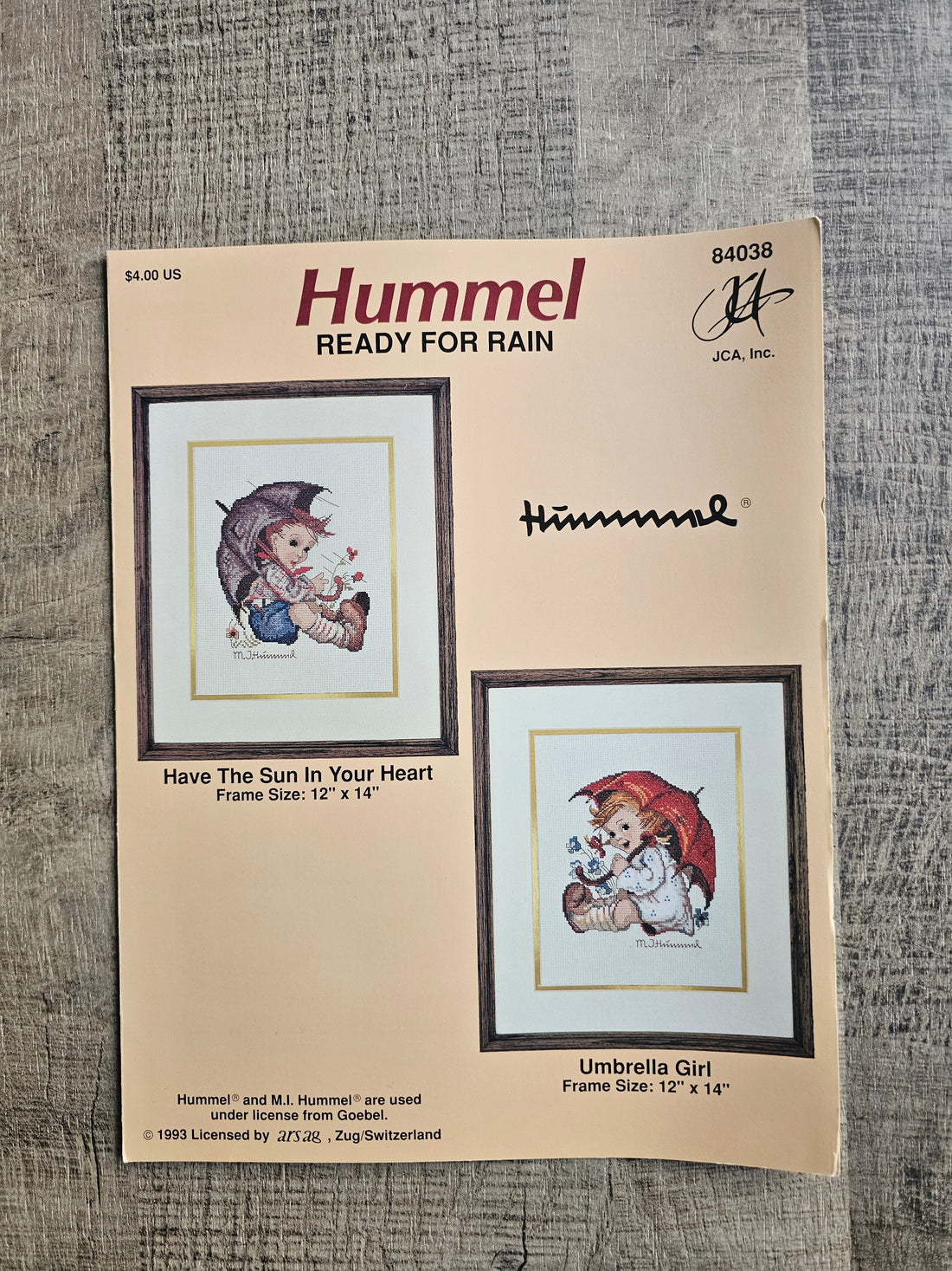 Hummel borduurpatroon kruissteek Ready for rain