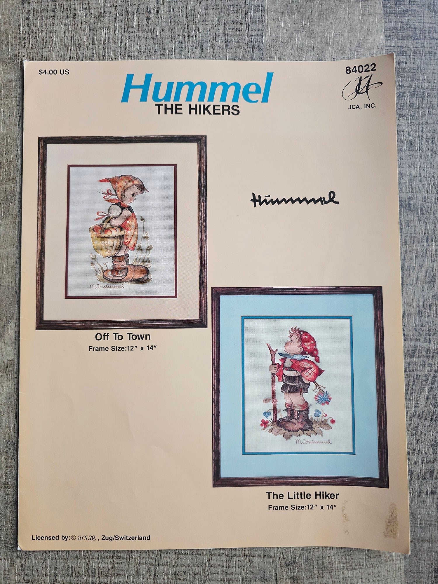 Hummel borduurpatroon kruissteek The hikers