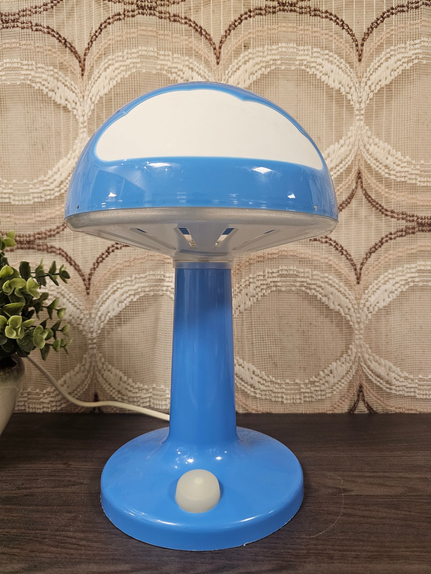 IKEA Skojig paddenstoellamp blauw met wolken