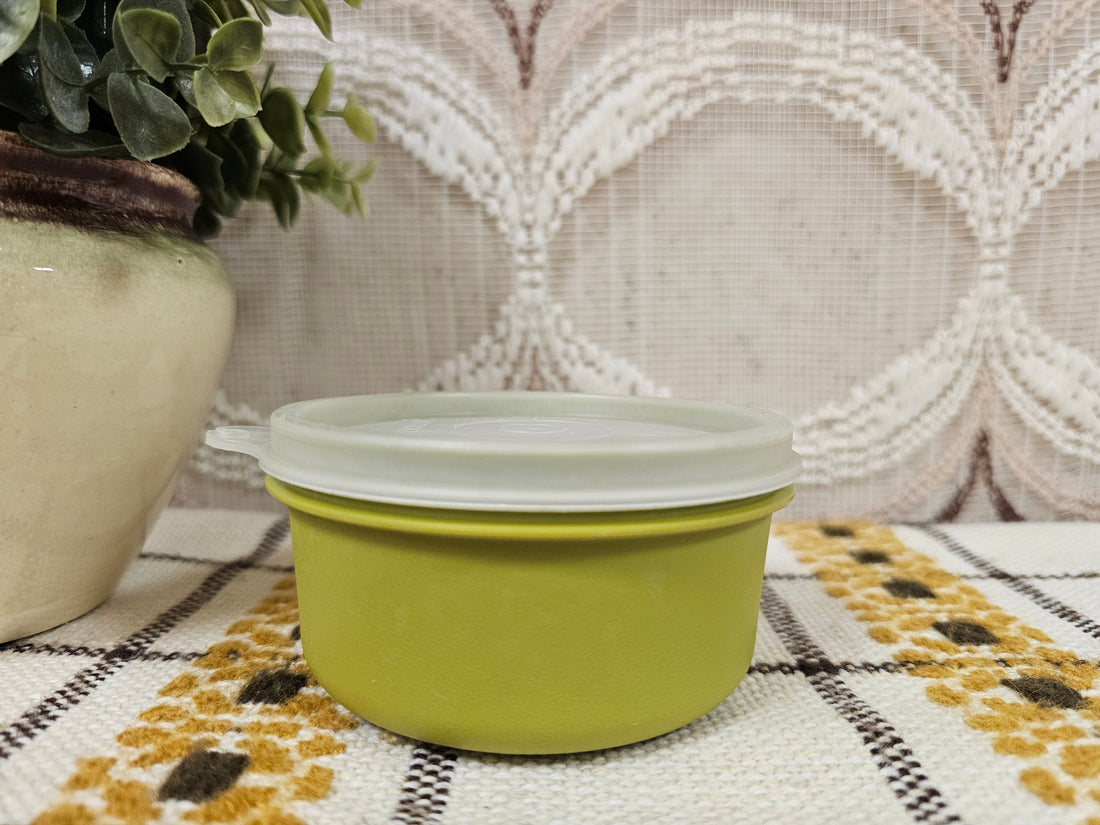 Tupperware bakje rond groen 9,5 cm