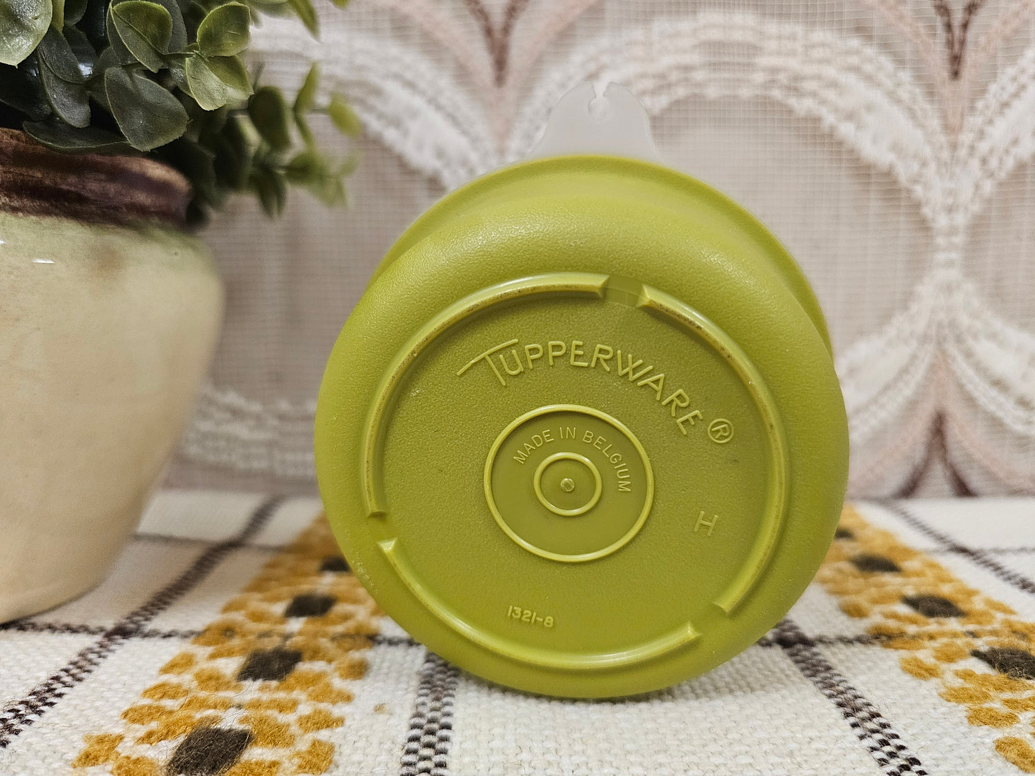 Tupperware bakje rond groen 9,5 cm