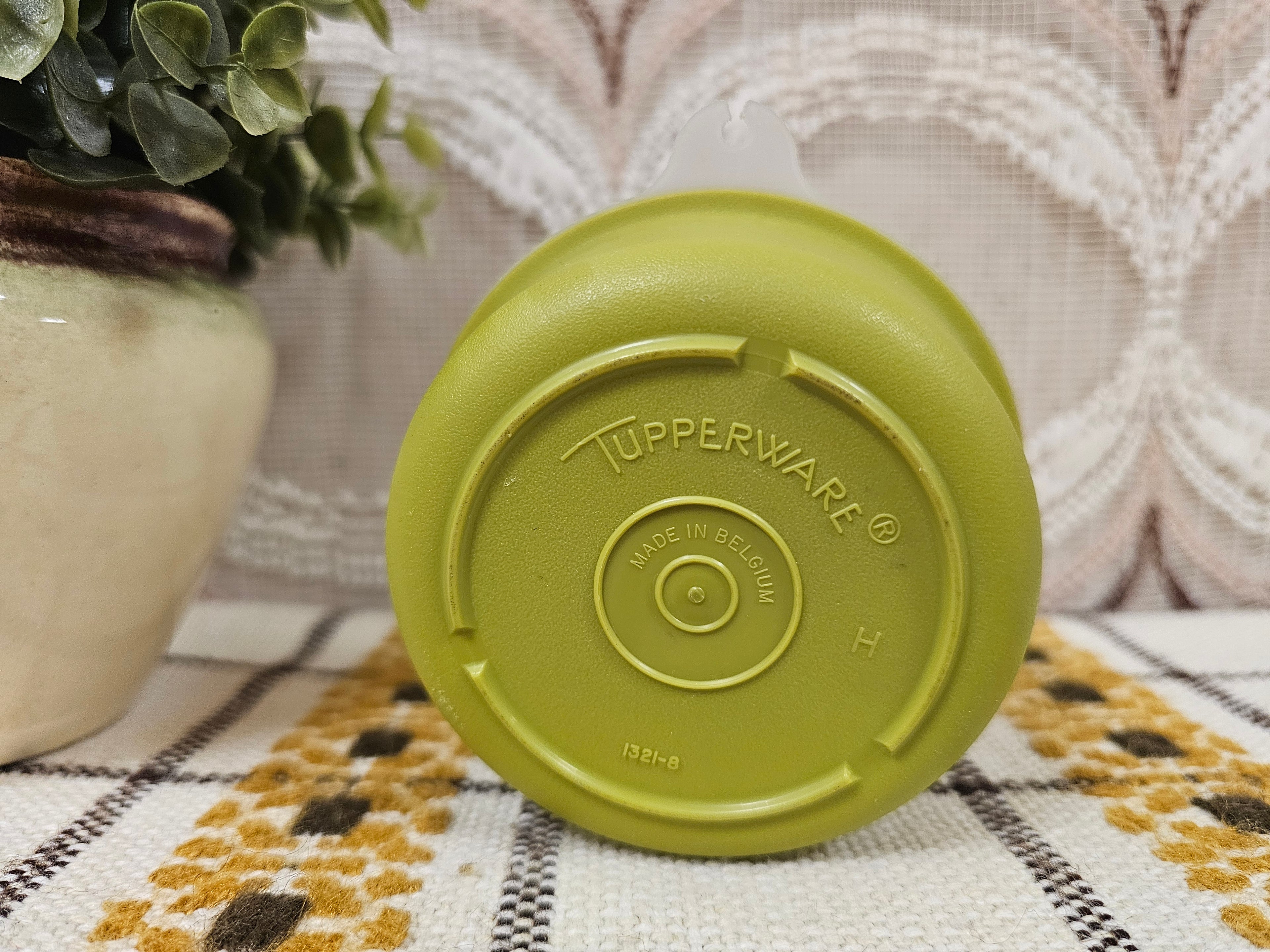 Tupperware bakje rond groen 9,5 cm