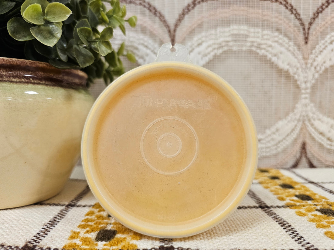 Tupperware bakje rond geel 9,5 cm
