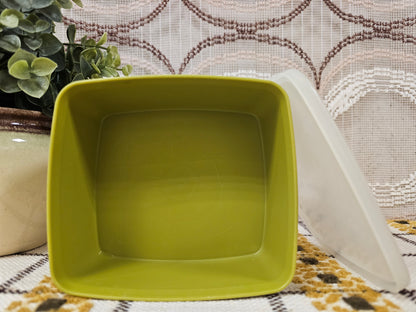 Tupperware bakje vierkant groen