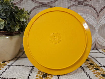 Tupperware oranje trommel jaren 70 Ø 17 cm