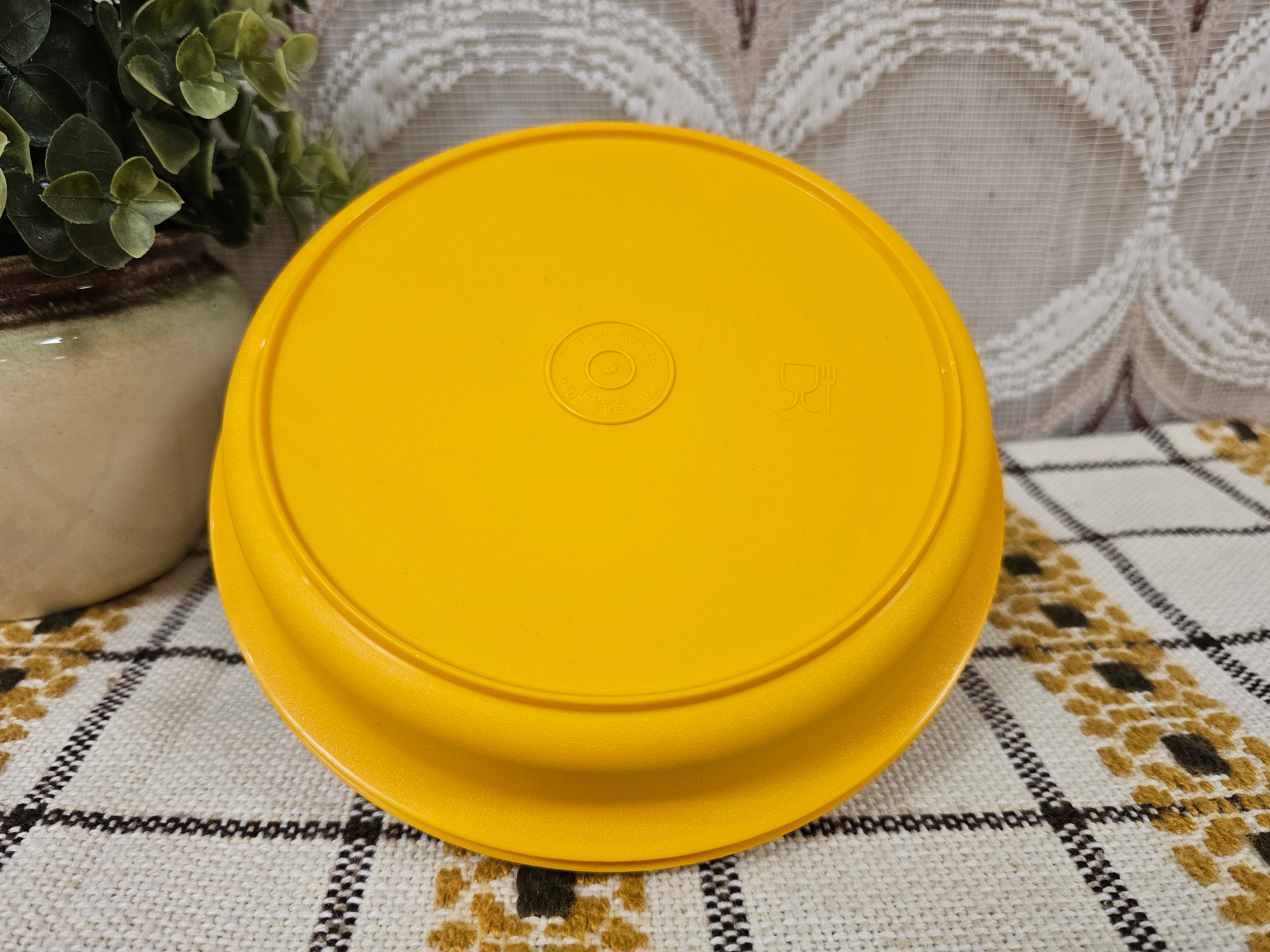 Tupperware oranje trommel jaren 70 Ø 17 cm