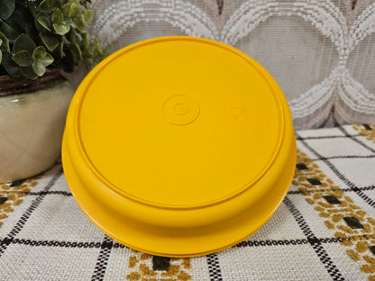 Tupperware oranje trommel jaren 70 Ø 17 cm