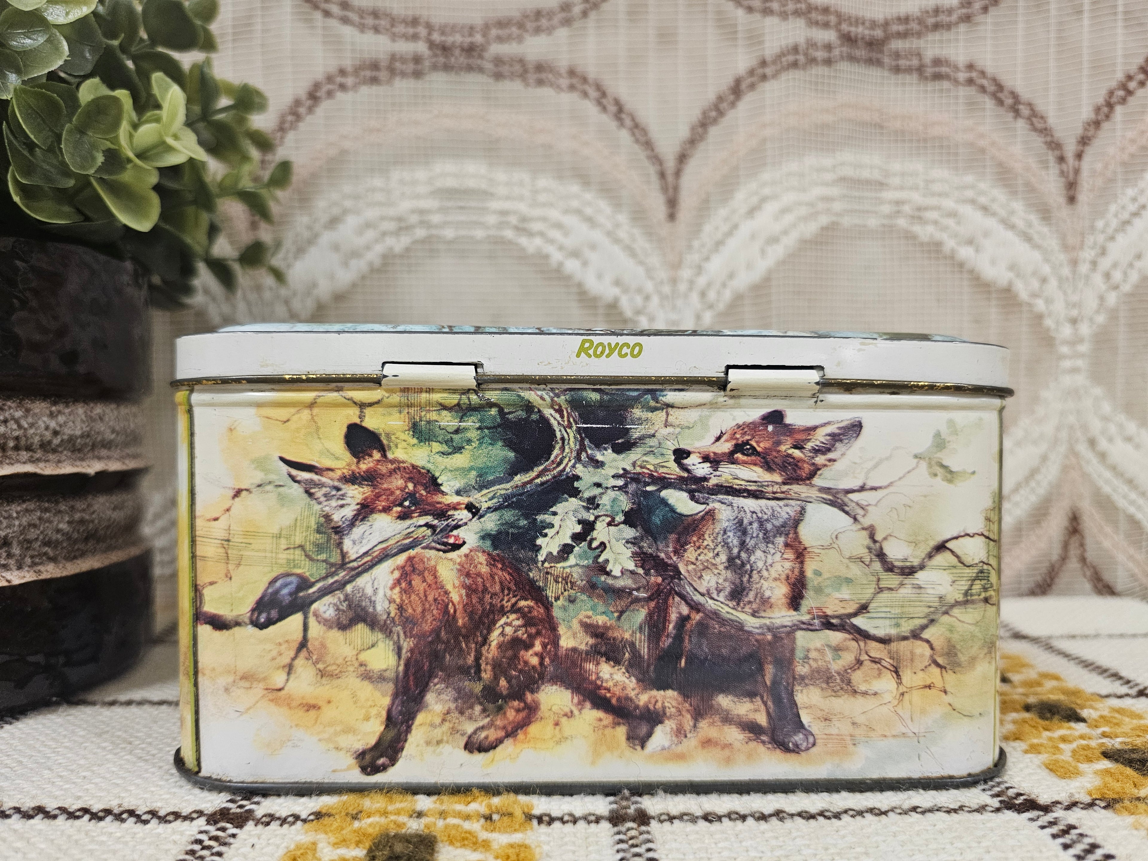Royco blik met dierenillustraties van Rien Poortvliet