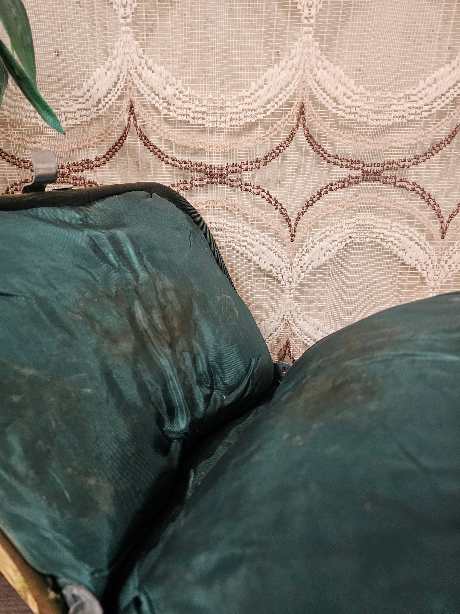 Theebeurs met knip Douwe Egberts beige met bloemen