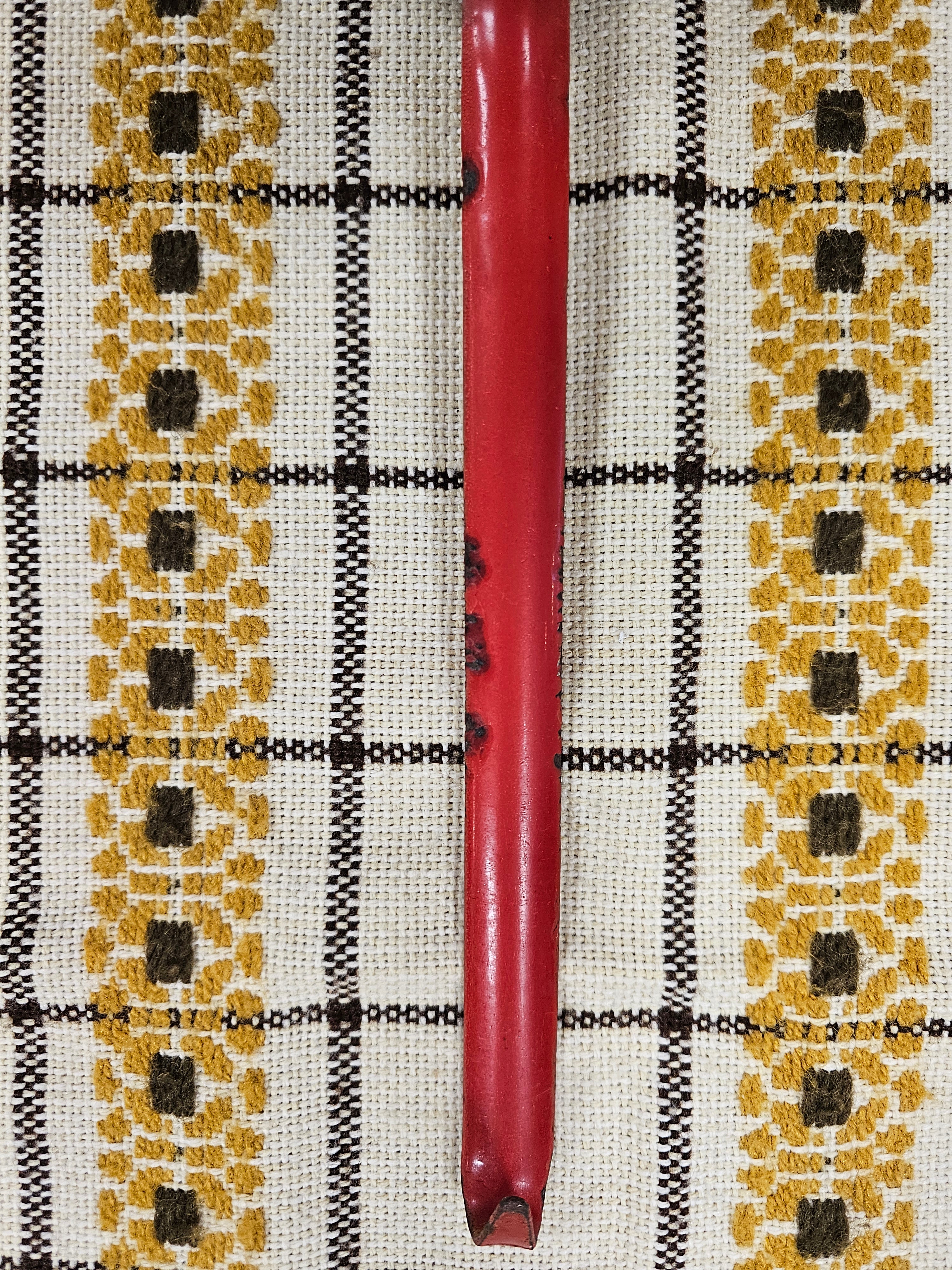 Vintage emaille soeplepel | Rood-wit | Decoratief keukengerei