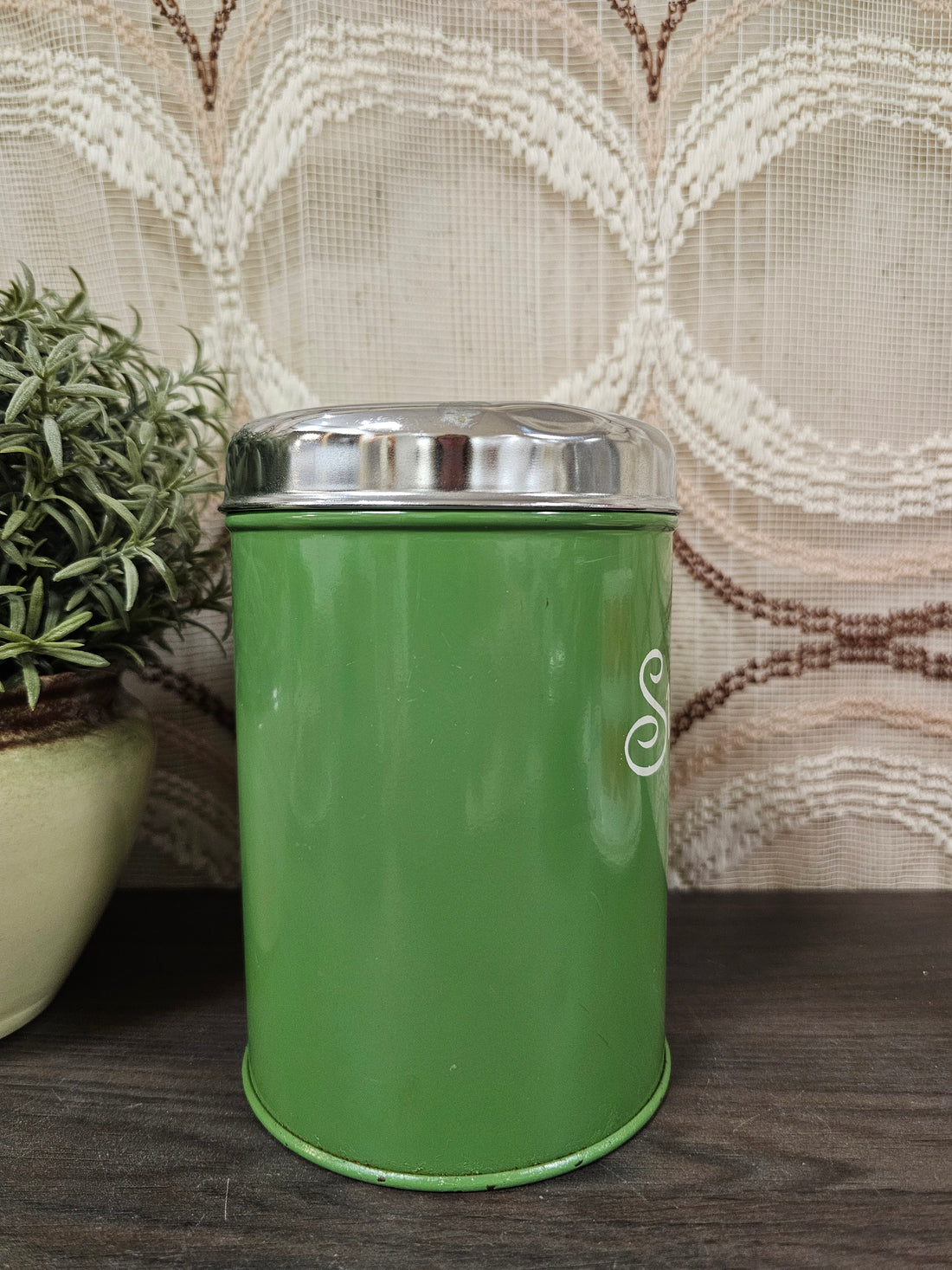 Brabantia suikerblik vintage resedagroen – jaren 70